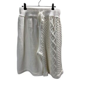 Family First Milano Shorts Women's Size XL White Braided Jogger Short NEW $219